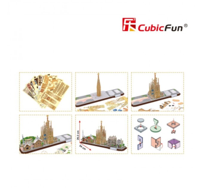 Cubic Fun Пазл Cubic Fun Тривимірна головоломка-конструктор City Line Barcelona (MC256h)