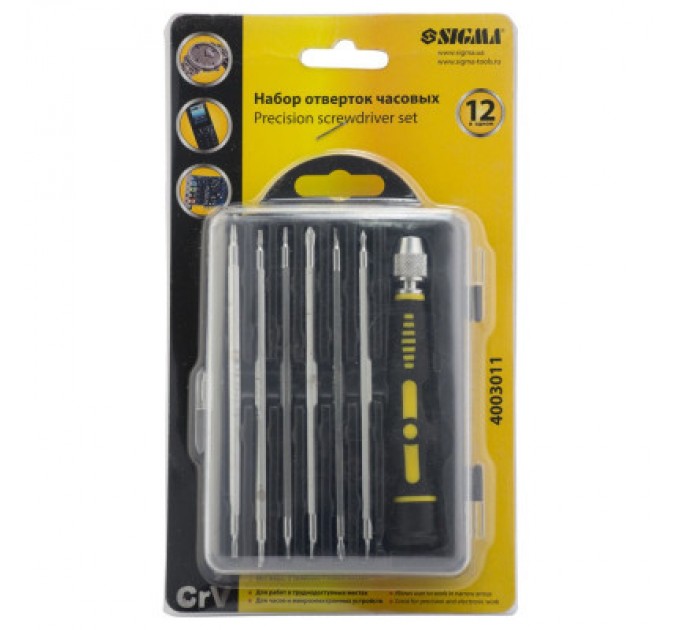 Sigma Набір викруток Sigma годинникових 12в1 CrV (кейс) (4003011)