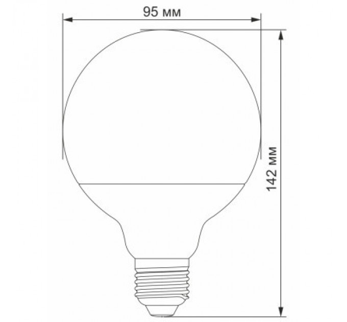 Videx Лампочка Videx G95e 15W E27 4100K (VL-G95e-15274)