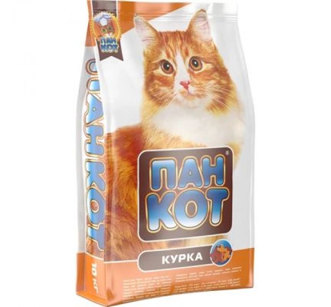 Пан Кот Сухий корм для кішок Пан Кот Курка 10 кг (4820111140053)