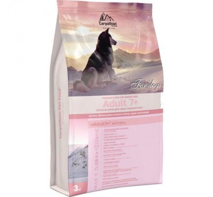 Carpathian Pet Food Сухий корм для собак Carpathian Pet Food Adult 7+ 3 кг (4820111140886)