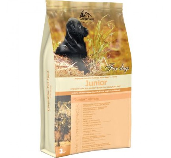 Carpathian Pet Food Сухий корм для собак Carpathian Pet Food Junior 3 кг (4820111140862)