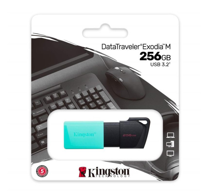 Kingston USB флеш накопичувач Kingston 256GB DataTraveler Exodia M USB 3.2 (DTXM/256GB)