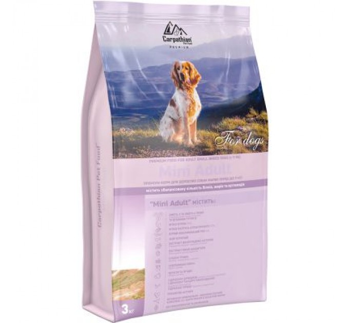 Carpathian Pet Food Сухий корм для собак Carpathian Pet Food Mini Adult 3 кг (4820111140831)
