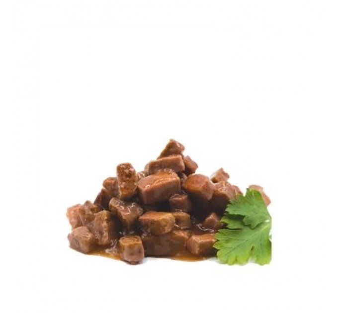 Carpathian Pet Food Вологий корм для кішок Carpathian Pet Food з телятиною і качкою в соусі 100 г (4820111141364)