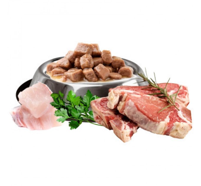 Mis Kiss Вологий корм для кішок Mis Kiss з телятиною в соусі 100 г (4820164440155/4820111141449)