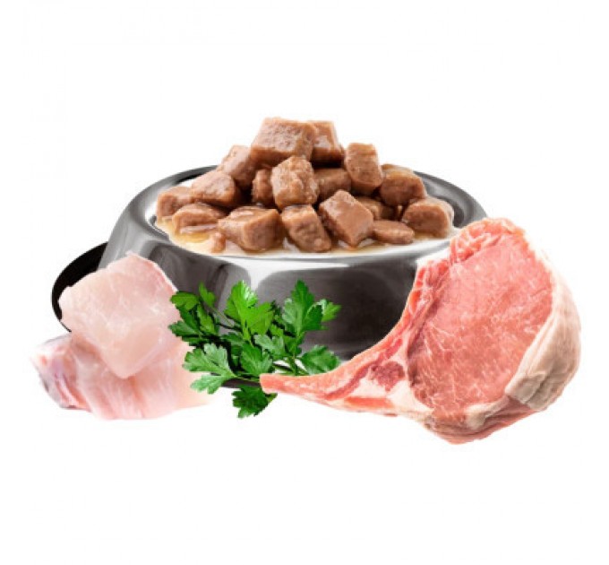 Mis Kiss Вологий корм для кішок Mis Kiss з ягням в соусі 100 г (4820164440186/4820111141432)