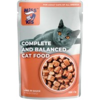 Вологий корм для кішок Mis Kiss з ягням в соусі 100 г (4820164440186/4820111141432)