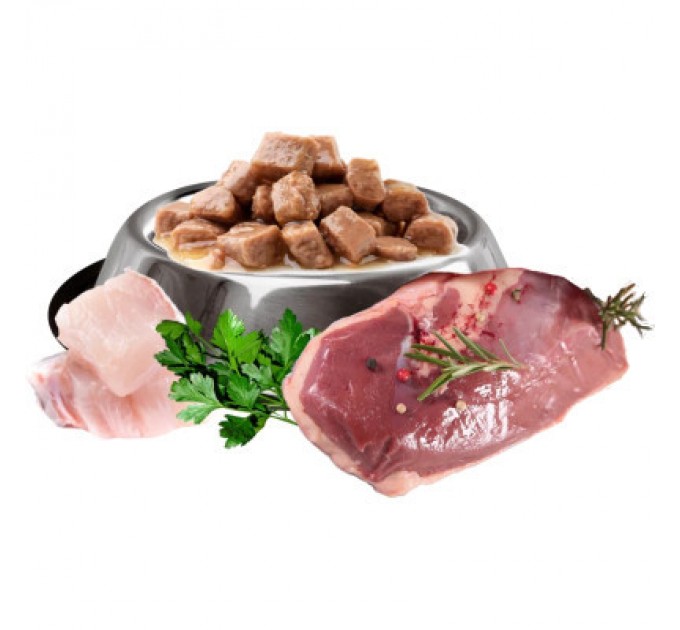 Mis Kiss Вологий корм для кішок Mis Kiss з качкою в соусі 100 г (4820164440193/4820111141470)