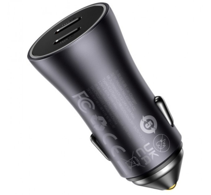 Baseus Зарядний пристрій Baseus Golden Contactor Pro Type-С/Type-C Dark Grey (CGJP000013)