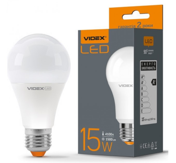 Videx Лампочка Videx A65e 15W E27 4100K (VL-A65e-15274)