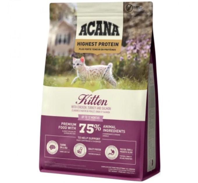 ACANA Сухий корм для кішок ACANA Highest Protein Kitten Recipe 1.8 кг (0064992723255)