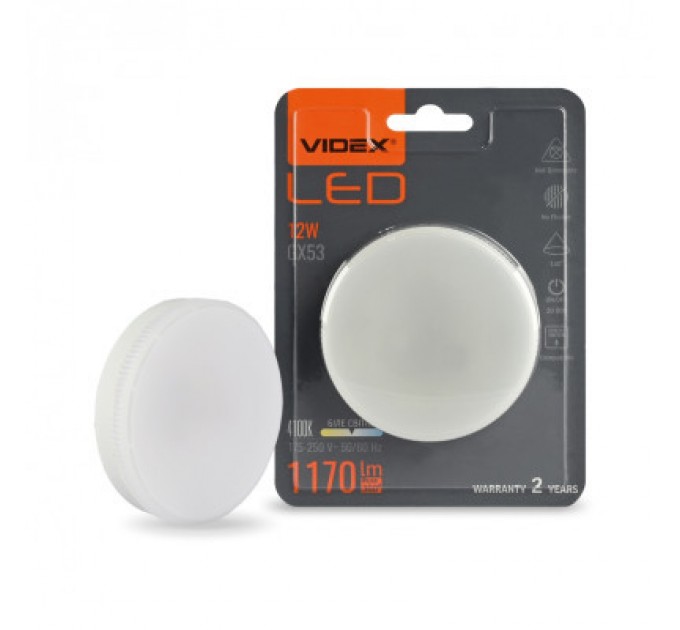 Videx Лампочка Videx GX53 12W 4100K 220V (VL-GX53-12534)
