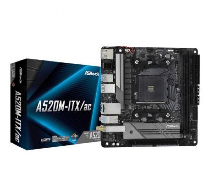 ASRock Материнська плата ASRock A520M-ITX/AC