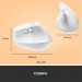 Logitech Мишка Logitech Lift Vertical Ergonomic Wireless/Bluetooth White (910-006475)