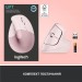 Logitech Мишка Logitech Lift Vertical Ergonomic Wireless/Bluetooth Rose (910-006478)