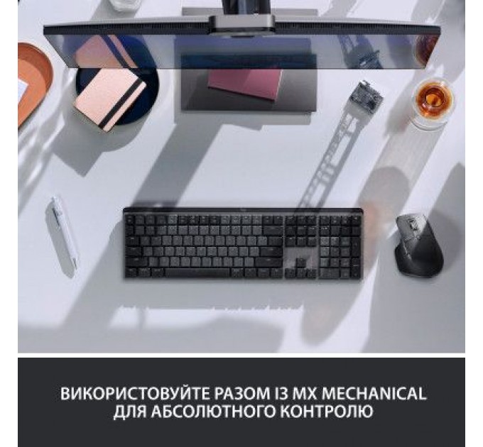 Logitech Мишка Logitech MX Master 3S Performance Wireless Mouse Bluetooth Graphite (910-006559)
