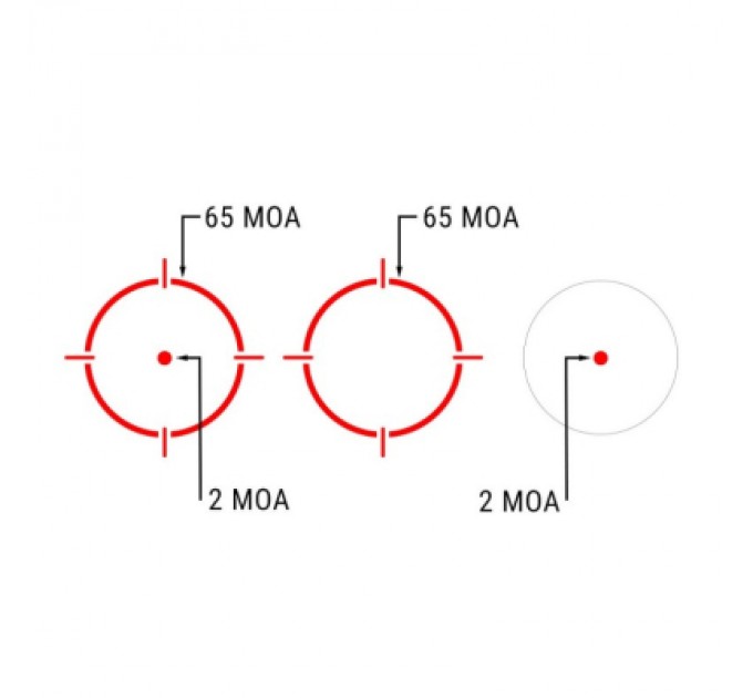 Holosun Коліматорний приціл Holosun EPS Carry MRS RD точка 2 MOA + коло 65 МОА (Red) (EPS-CARRY-RD-MRS)