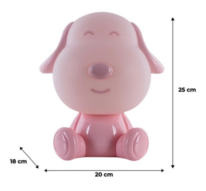 Kite Нічник Kite Світильник LED з акумулятором Doggy, рожевий (K24-491-3-2)