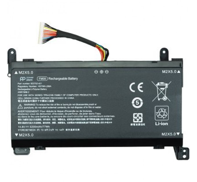 PowerPlant Акумулятор до ноутбука HP Omen 17 (FM08) 14.8V 5200mAh PowerPlant (NB461660)