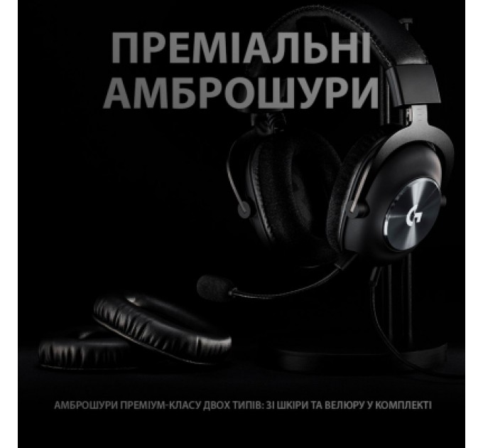 Logitech Навушники Logitech G PRO X Gaming Headset + Stand USB Black (991-000358)