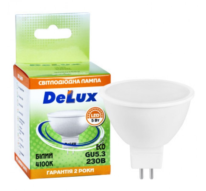 Delux Лампочка Delux JCDR 5Вт 4100K 220В GU5.3 (90001293)