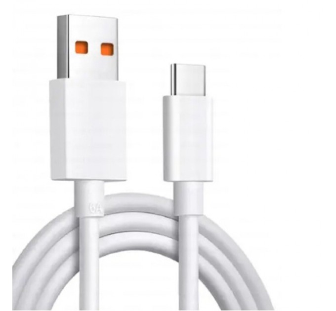 Dengos Дата кабель USB 2.0 AM to USB-C 1.0m 6A white Dengos (PLS-TC-6A-WHITE)