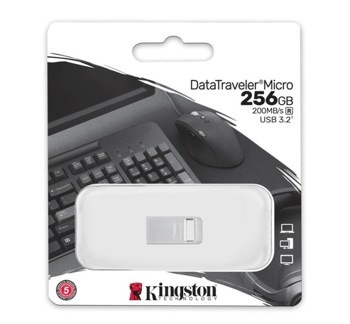 Kingston USB флеш накопичувач Kingston 256GB DataTraveler Micro USB 3.2 (DTMC3G2/256GB)