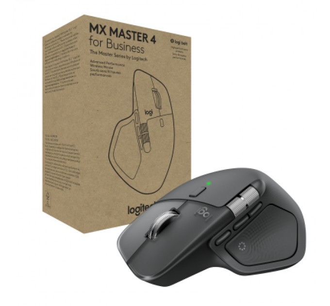 Logitech Мишка Logitech MX Master 4 for Business Wireless/Bluetooth Graphite (910-007617)