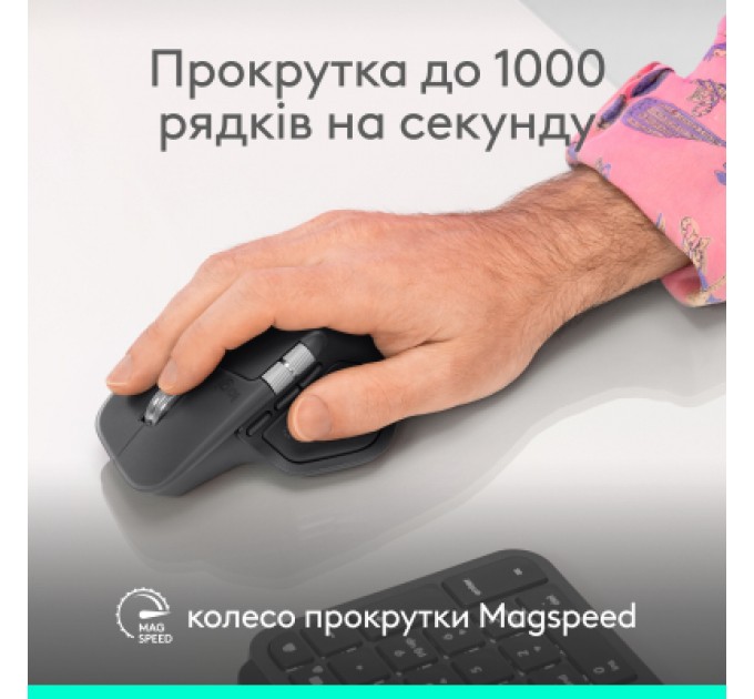 Logitech Мишка Logitech MX Master 4 for Business Wireless/Bluetooth Graphite (910-007617)