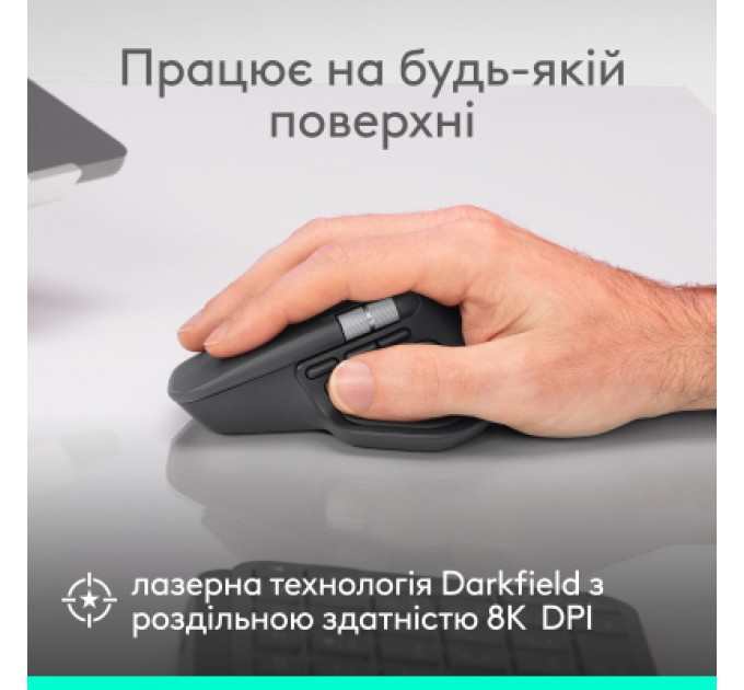 Logitech Мишка Logitech MX Master 4 for Business Wireless/Bluetooth Graphite (910-007617)
