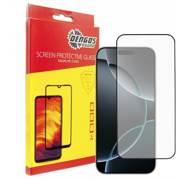 Dengos Скло захисне Dengos Full Glue iPhone 16 Pro (black) (TGFG-367)