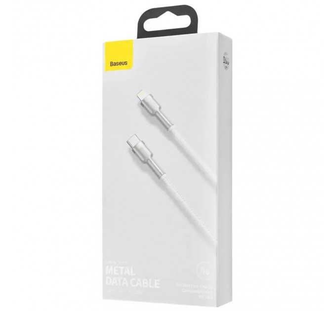 Baseus Кабель Baseus Cafule Metal USB Type-C-Lightning, 20W, 1м Black (6953156202061)