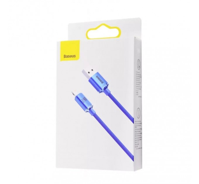 Baseus Кабель Baseus Crystal Shine USB-Lightning, 2.4A, 1.2м Blue (6932172602697)