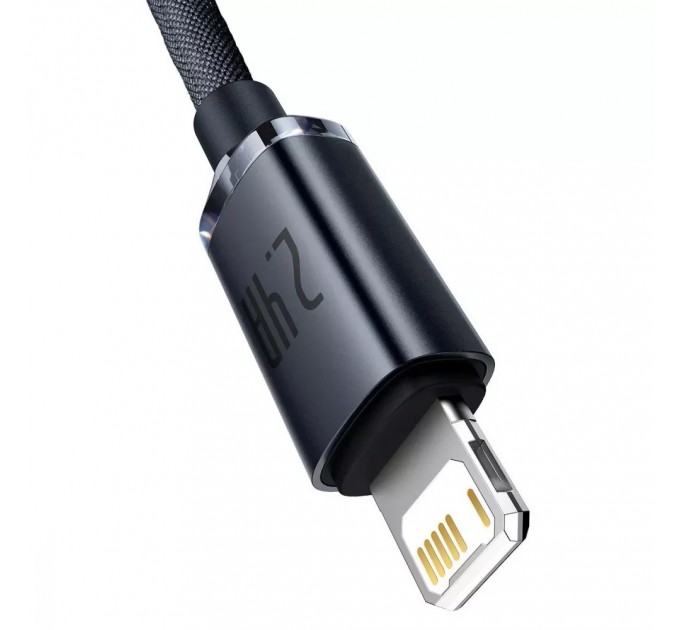 Baseus Кабель Baseus Crystal Shine USB-Lightning, 2.4A, 1.2м Blue (6932172602697)