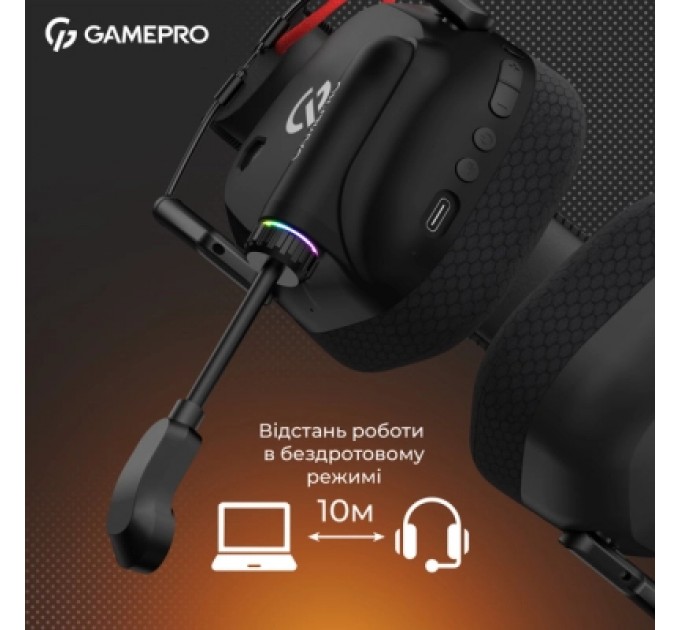 GamePro Навушники GamePro Genesis Mercury Pro 3-Mode Black (HSW120B)