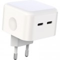 XO Зарядний пристрій XO L102 2xUSB-C PD35W White (L102.white)