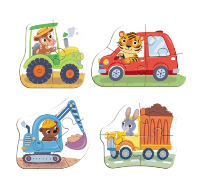 DoDo Пазл DoDo 4 в 1 Baby puzzle. Транспорт (300685)