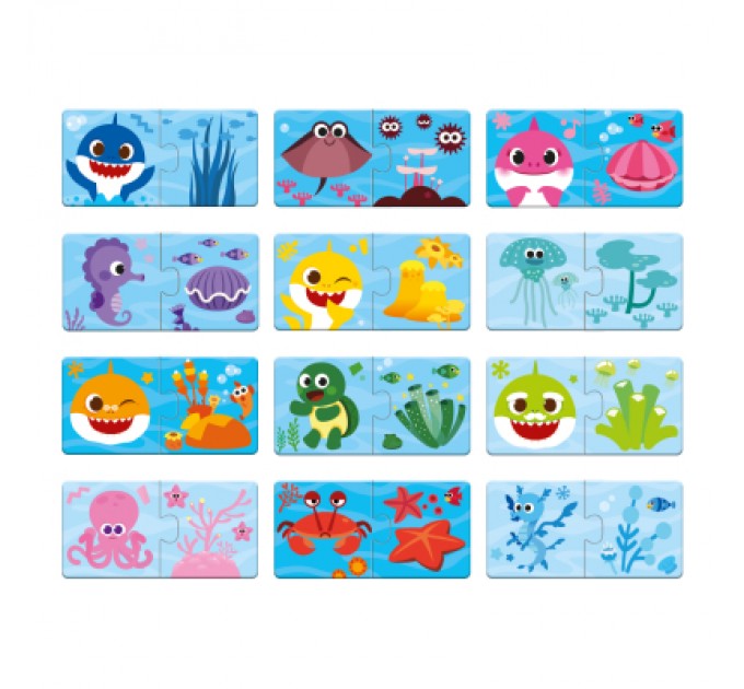 DoDo Пазл DoDo Дуо Baby Shark. З'єднай кольори (200586)