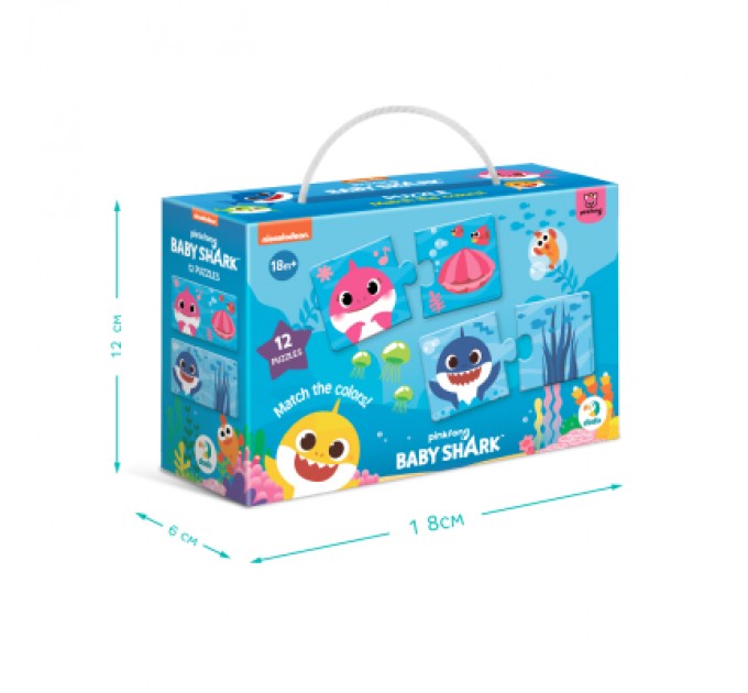 DoDo Пазл DoDo Дуо Baby Shark. З'єднай кольори (200586)