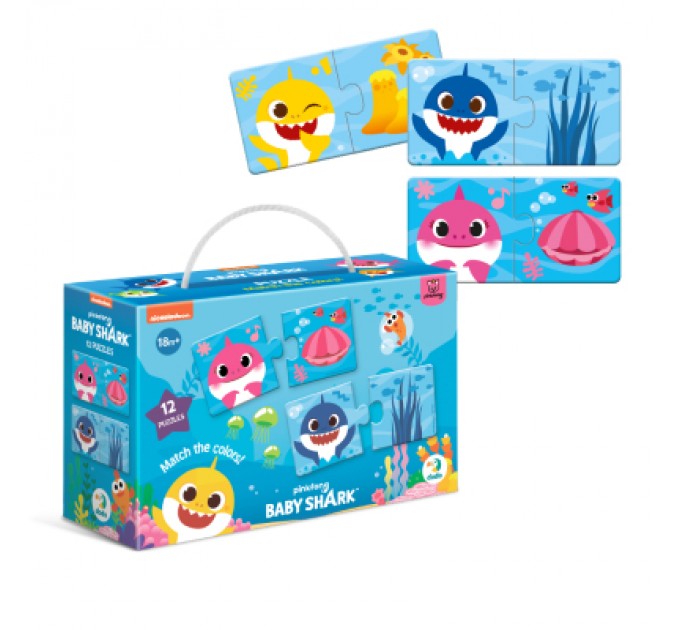 DoDo Пазл DoDo Дуо Baby Shark. З'єднай кольори (200586)