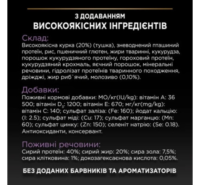 Purina Pro Plan Сухий корм для кішок Purina Pro Plan Original Kitten з куркою 400 г (7613036545099)