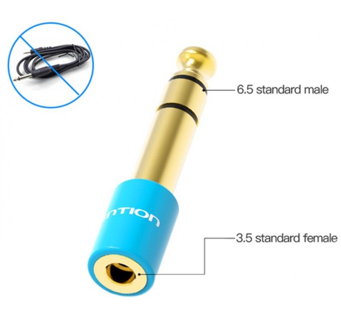 Vention Адаптер Vention Audio 6.35 мм - 3.5 мм (M/F) (VAB-S01-L)