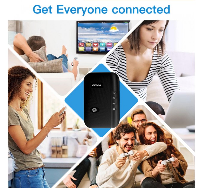 Fenvi Точка доступу Fenvi FWD-R616U Black Wi-Fi Repeater