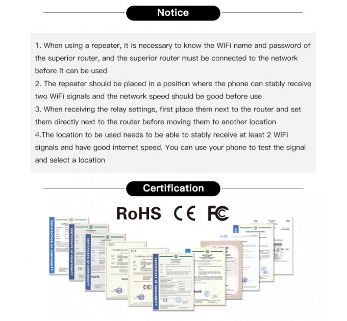Fenvi Точка доступу Fenvi Pro 300M Wi-Fi Repeater 2.4Ghz Network Expander