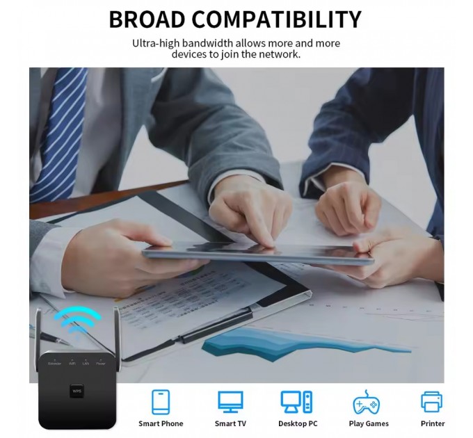 Fenvi Точка доступу Fenvi Pro 300M Wi-Fi Repeater 2.4Ghz Network Expander