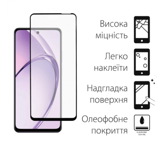 Dengos Скло захисне Dengos Full Glue OPPO A40m Black (TGFG-413)