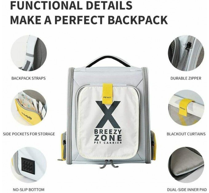Petkit Рюкзак-переноска X ZONE GREY P7703 PETKIT