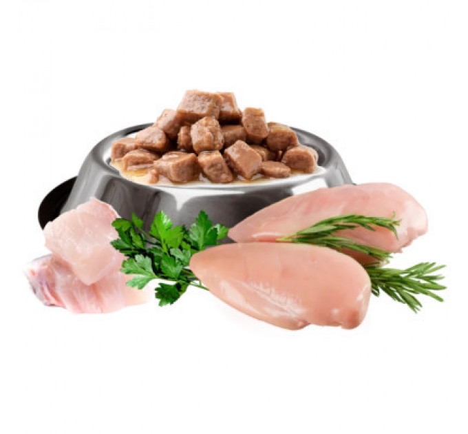 Mis Kiss Вологий корм для кішок Mis Kiss з куркою в соусі 100 г (4820164440179/4820111141456)