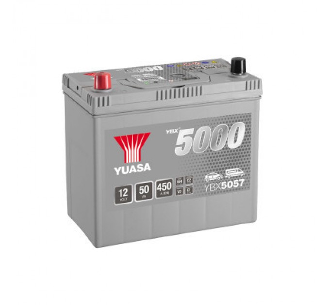 Yuasa Акумулятор автомобільний Yuasa 12V 50Ah Silver High Performance Battery (YBX5057)